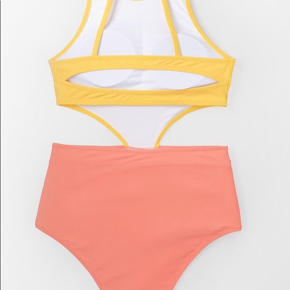 Cupshe Summer Fun Color Block Swimsuit | M - Picture 4 of 4